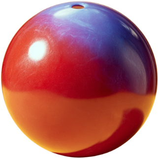 Sunset gradient bowling ball