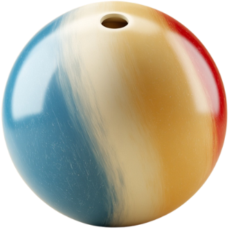 Beach-break striped bowling ball